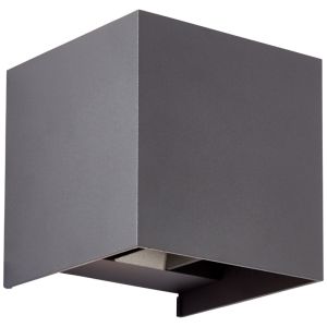 Modern up down væglampe grå, Romar, 6,5W, 3000K LED, IP44