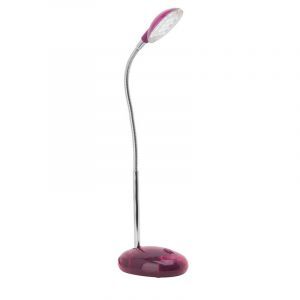 Plast skrivebordslampe lyserød, Marenthe, 2W, 6000K LED, med brytare