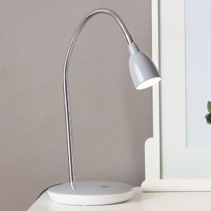 Plast skrivebordslampe grå, Kit, 3W, 3000K LED, med brytare