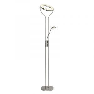 Design læselampe gulv krom, Izabela, 18W, 3000K LED, med brytare