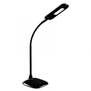 Plast skrivebordslampe sort, Jenoah, 5W, 6000K LED, med beröringsdimmer