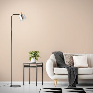 Modern gulv lampe grå, Serkan, med brytare