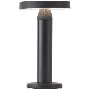 Metal genopladelige bordlampe sort, Kubilay, 2W, 4000K LED, IP44, med brytare