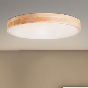 Modern plafond træ, Asude, 60W, varm til kold hvid justerbar LED, med fjärrkontroll