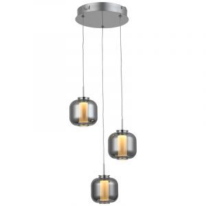 Design pendler lampe krom, Emmely, 17W, 3000K LED