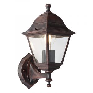 Klassisk udendørslampe rustfarvet, Esteban, IP44