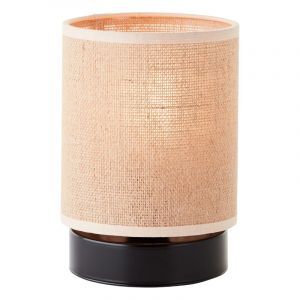 Rustik bordlampe beige, Quintus, med brytare