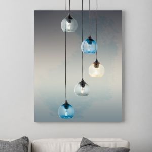Design pendler lampe multi-farvet, Quinton