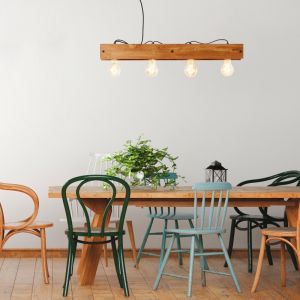 Træ pendler lampe brun, Rasha