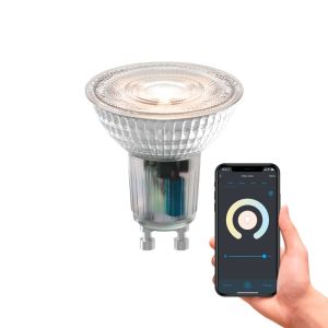 Calex LED WiFi pære GU10, 4,9W, 2200-4000K