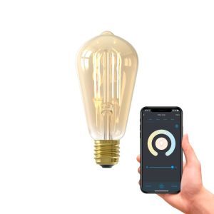 Calex LED WiFi pære E27 rav, 7W, 1800-3000K