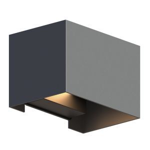 Antracit up down væglampe aluminium, Dion, 7W, 3000K LED, IP54