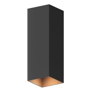 Sort up down væglampe aluminium, Dion, 8W, 3000K LED, IP54