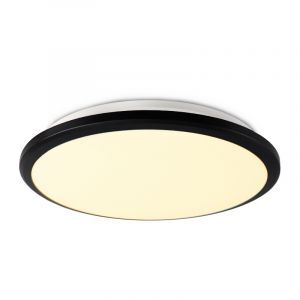 Sort modern plafond plast, Joachim, 24W, 3000K LED