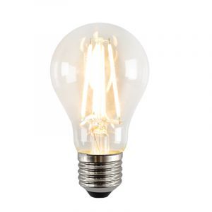 Dæmpbar Olucia E27 LED pære, A60, 5w, gennemsigtigt glas, 2700k