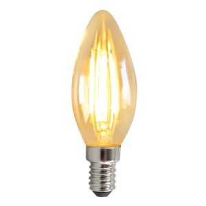 Dæmpbar Olucia E14 LED stearinlys, 3w, Amber glas, 2200k