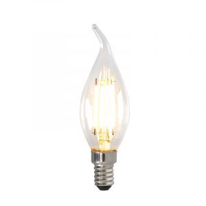 Dæmpbar Olucia E14 LED spids lys, 3w, gennemsigtigt glas, 2700k