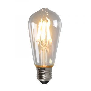 Dæmpbar Olucia E27 Edison LED pære, ST58, 5w, gennemsigtigt glas, 2700k
