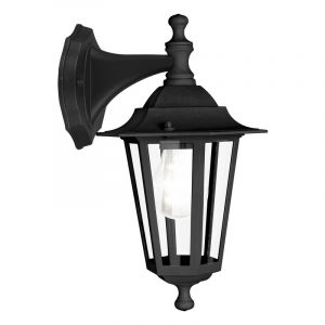Sort klassisk udendørslampe aluminium, Alieke, IP44