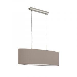 Taupe modern pendler lampe stof, Abano