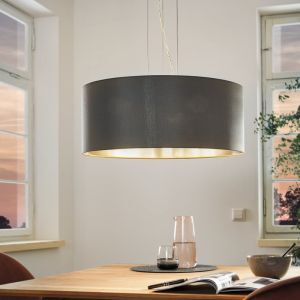 Grå modern pendler lampe stof, Terme