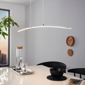 Krom modern pendler lampe aluminium, Arantxa, 14W, 3000K LED
