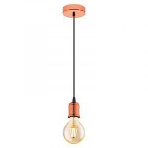 Kobber vintage pendler lampe metal, Christel