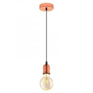 Kobber vintage pendler lampe metal, Christel
