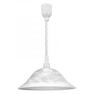 Hvid pendler lampe glas, Klaas