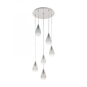 Nikkel design pendler lampe glas, Kik