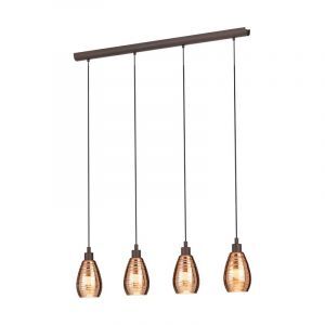 Brun design pendler lampe glas, Kik