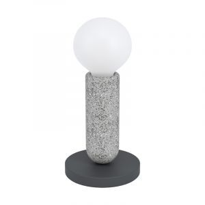 Antracit rustik bordlampe stål, Patrycja, med brytare