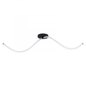 Sort modern plafond stål, Allal, 12W, 3000K LED