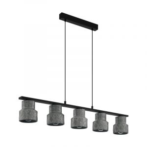 Zink retro pendler lampe stål, Katrien