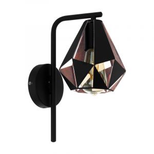 Sort design væglampe stål, Acri