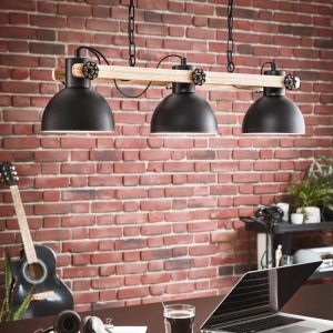 Sort industri pendler lampe metal, Elmira