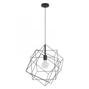 Sort industri pendler lampe stål, Aemilius
