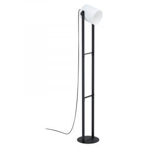 Træ gulv lampe sort, Kaspar, med brytare
