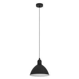 Sort industri pendler lampe aluminium, Nuno