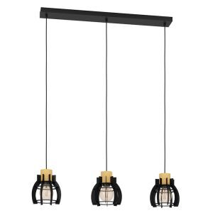 Sort retro pendler lampe aluminium, Redouan
