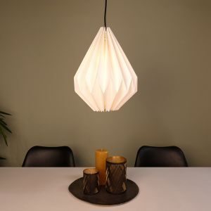 Papir pendler lampe hvid, Leco
