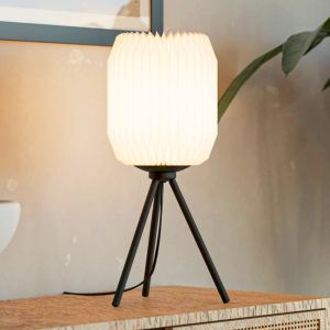 Papir bordlampe hvid, Kars, med brytare