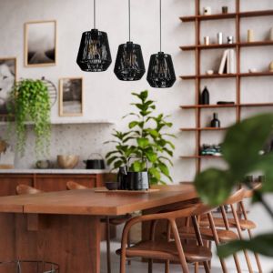 Papir pendler lampe sort, Caine