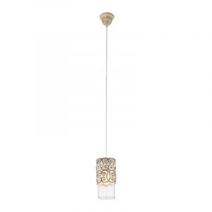 Brun vintage pendler lampe stål, Salvator