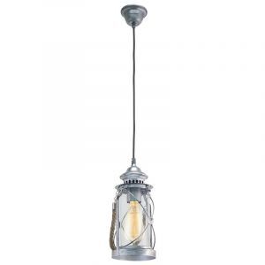 Sølv vintage pendler lampe glas, Abetone