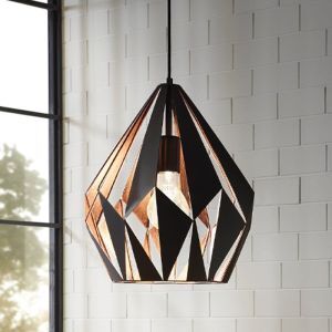 Sort design pendler lampe metal, Acri