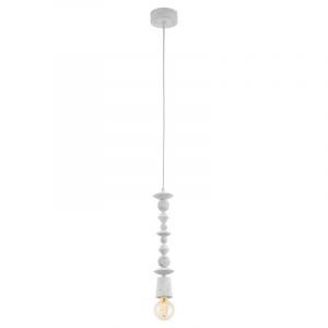 Træ pendler lampe hvid, Abel