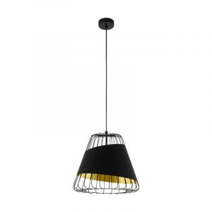 Sort retro pendler lampe metal, Joost