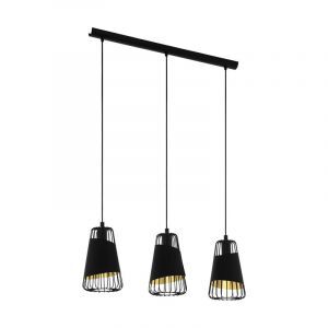 Sort retro pendler lampe metal, Joost