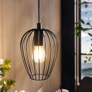Sort industri pendler lampe metal, Kitana